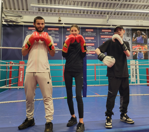 Young people in a boxing ring
