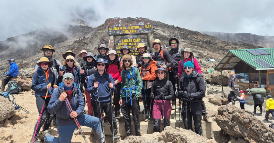 Hikers on Kilimanjaro
